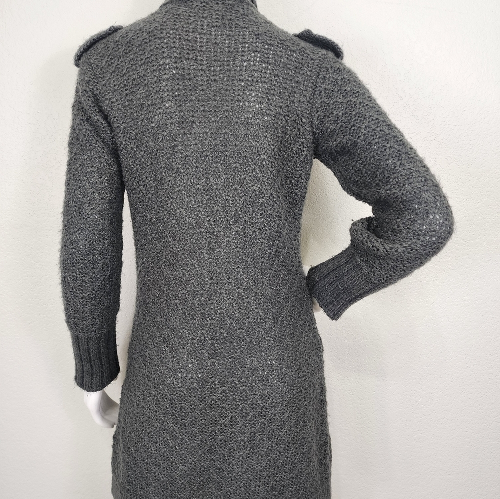Cocogio Italian Gray Wool‎ Boho Long Cardigan Size S - Picture 11 of 15